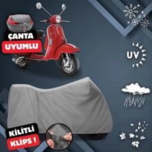 ULTRASHOP Vespa Px 150 Motosiklet Brandası Arka Çanta Uyumlu Su Geçirmez Motosiklet Branda