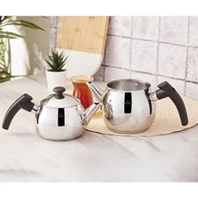 Renklimestore Indüksiyon Tabanlı Mini Boy Siyah Çaydanlık Takımı