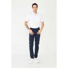 White Stone Lacivert Net Duruş Klasik Cep Jean
