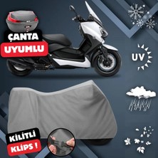 ULTRASHOP Yamaha X-Max 400 Abs Motosiklet Brandası Arka Çanta Uyumlu Su Geçirmez Motosiklet Branda