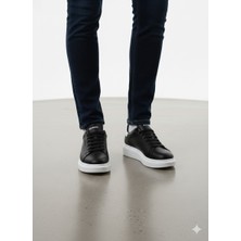 Romex Erkek Siyah Günlük Sneaker – Bağcıklı, Hafif ve Rahat Spor Ayakkabı