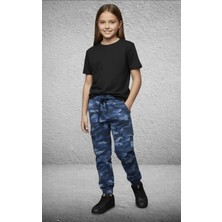 Black Steel Garson Boy Kız Kamuflaj Pantolon