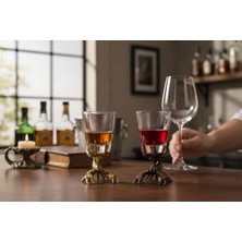 Elifeshop Lüks Döküm Akrep Tasarımlı 2’li Zodyak Shot Bardak Seti Koleksiyon Içki Bardağı 50 ml