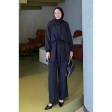 Lamelif Batik Desen Takım Siyah