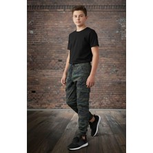 Black Steel Garson Boy Erkek Kamuflaj Oantolon