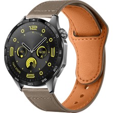 Sneezy Huawei Watch GT4 46mm İle Uyumlu Premium Classic Deri Görünümlü Kordon