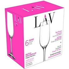 Renklimestore Fame 6'lı Şampanya Kadehi