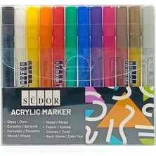 Südor Monalisa Akrilik Marker 12 Renk 3mm AK02