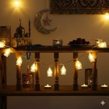 Dodomar LED Işık Ramazan Temalı Pilli Sarkıt Gün Işığı 20'li Dekoratif Aydınlatma
