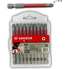 Vandor Anti Slip Bit Kaydırmaz Bits S2 Yüksek Kalite Çelik Pz3 75 - 729927867427