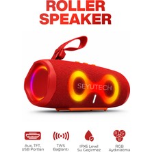 Seyutech Bluetooth Hoparlör Rgb Işıklı Tft Aux USB Girişli Ses Bombası Taşınabilir Şarjlı Kablosuz Speaker