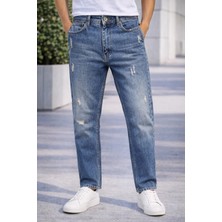 İnce Moda Giyim Erkek Relax Fit Yıkamalı Jean Pantolon