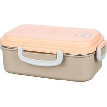 Titiz Plastik Aura Tek Gözlü Pratik Beslenme Kabı – 500 ml Kapasite Bej