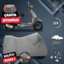 ULTRASHOP Vespa Sprint 50 Motosiklet Brandası Arka Çanta Uyumlu Su Geçirmez Motosiklet Branda