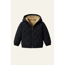 Zeyland Unisex Çocuk Kapüşonlu Mont - Antrasit