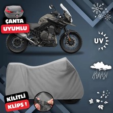 ULTRASHOP Trıumph Tiger 1200 Desert Motosiklet Brandası Arka Çanta Uyumlu Su Geçirmez Motosiklet Branda