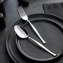Renklimestore Nehir Zarif Sade 12 Kişilik 60 Parça Çatal Kaşık Takımı