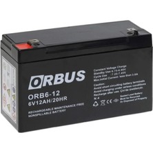 Orbus 6V 12AH Kuru Bakımsız Akü