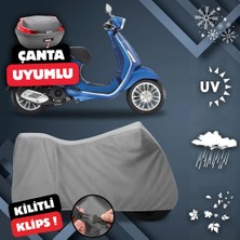 ULTRASHOP Vespa Sprint 125 Motosiklet Brandası Arka Çanta Uyumlu Su Geçirmez Motosiklet Branda