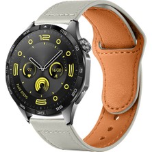 Sneezy Huawei Watch GT4 46mm İle Uyumlu Premium Classic Deri Görünümlü Kordon