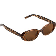 Tyn Store Vıxen Kadın Leopar Desenli Oval Güneş Gözlüğü – UV400 Tasarım