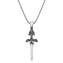 Aya Diamond Gümüş Kılıç Erkek Kolye
