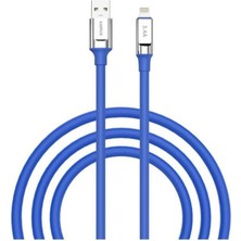 Uslucan Alışveriş 3.4A Lightning Şarj ve Data Kablosu Mavi Sc-64