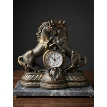 ELİPS Atlı Saat Mermerli 30X30 cm