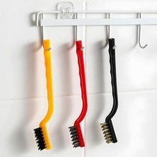 Uslucan Alışveriş 3'lü Tel Fırça Seti — Bakır, Demir ve Naylon Başlıklı Detaylı Temizlik Fırçası, Ocak,, Musluk, Izgara, Jant ve Derz Temizliği Için Çok Amaçlı Fırça