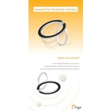 Uslucan Alışveriş Manyetik Halka Telefon Tutacağı Gri