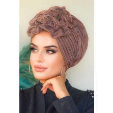 Aişe Tesettür Bakır Piliseli Abiye Hazır Türban