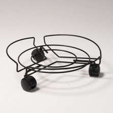 Uslucan Alışveriş 3 Tekerlekli Tüpçek Damacana Tüp Saksı Altlığı Siyah