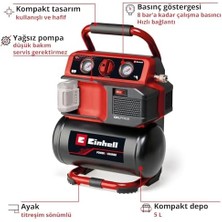 Uslucan Alışveriş Akülü Kompresör Te-Ac 18/75 Li Of-Solo Power X- (18 V, Maks. 8 Bar, 5 L Tank, 75 L/dakika Emiş Kapasitesi, 2x Basıç Göstergesi)