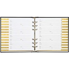 Uslucan Alışveriş C.r. Gibson Siyah Adres Defteri, 6 Halkalı, Doldurulabilir, 440 Giriş, 16,5 cm G x 18,4 cm U
