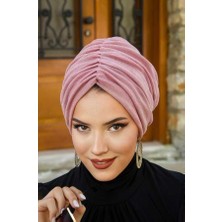 Aişe Tesettür Gülkurusu Hazır Büzgülü Bone