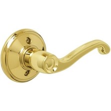 Uslucan Alışveriş Flair Sağ El Kolu Dönmeyen Kilit, Parlak Pirinç (F170 V Fla 605 Rh)