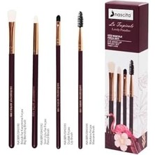 Uslucan Alışveriş Bordo Günlük Makyaj Fırça Seti (4lü) - 94