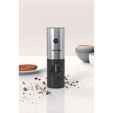 Uslucan Alışveriş Pilli LED Işıklı Otomatik Ayarlanabilen Tuz Karabiber Baharat Değirmen Öğütücü