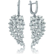 Aya Diamond Gümüş Melek Kanadı Küpe