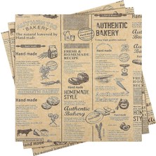 Uslucan Alışveriş Gazete Desenli Yağlı Sunum Kağıdı – Hamburger, Sandviç ve Patates Servis Kağıdı – Yağ Sızdırmaz Baskılı Gıda Sarma ve Tepsi Altlığı - 50 Adet