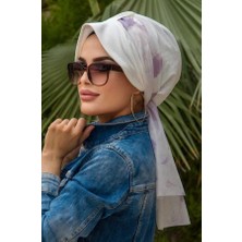 Aişe Tesettür Beyaz Batik Desen Şapka Bone