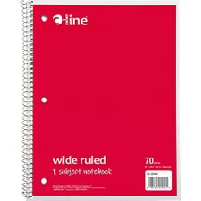 Uslucan Alışveriş C- 1 Konu Defteri, 20 x 20-1/2 Inç, Geniş Çizgili, Kırmızı, 70 Yaprak