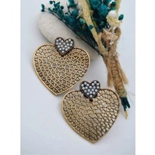 Stoneage F04293 Incili Kalp Küpe