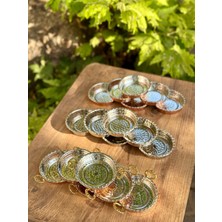 Maraş Bakırcılık - Içi Kalaylı Bakır Kahvaltılık Tabağı 6'lı 10 cm & 12 cm – Kulplu Bakır Kaplama / Kulpsuz Bakır Kaplama / Kulpsuz Nikel Kaplama