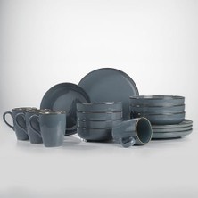 Uslucan Alışveriş Porselen 4 Kişilik 16 Parça Yemek Takımı 730P01 Mavi