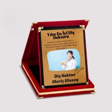 Hediye Vakti Kişiye Özel Diş Hekimi Plaketi – Yılın En Iyi Diş Doktoru Kadife Kutulu Teşekkür Ödülü