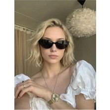 Funeyes Diana Siyah Cat Eye Güneş Gözlüğü Ince Slim Çerçeveli