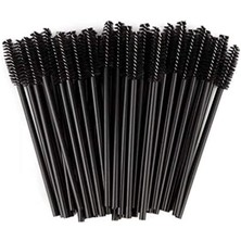 Uslucan Alışveriş 50 Adet Kirpik Fırçası, Tek Kullanımlık Kirpik Fırçası, Kirpik Fırçası Seti, Rimel Fırçası, Maskara Aplikatörü (Siyah)