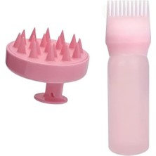 Uslucan Alışveriş ® 2'li Saç Bakım Seti Saç Derisi Masaj Kadın Erkek Duş Tarağı Saç Bakım Yağı Uygulama Şişesi Kan Akışı Hızlandırı Saç Çıkartıcı Erkek Kadın