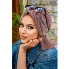 Aişe Tesettür Bakır Çizgi Tokalı Bone